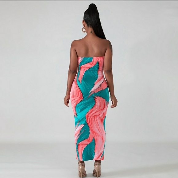 Multi Printed Maxi Dress - Picture 3 of 4